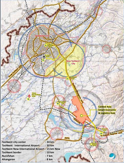 Central Asia Smart City – konum