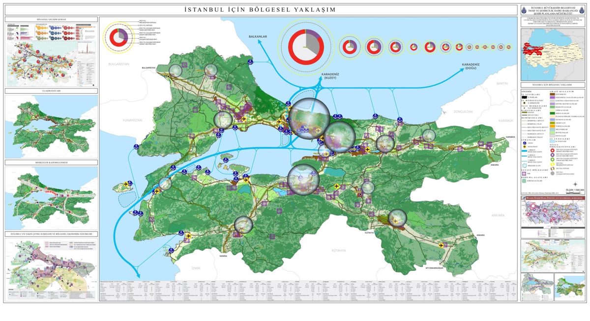 İstanbul için Bölgesel Yaklaşım paftası, 1/500.000